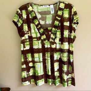 Liz&Co Petite Pattern Blouse